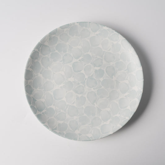 Celadon Pebble Glaze Shallow Ceramic Plate