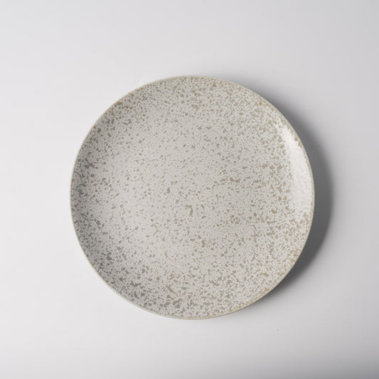Silver Scatter Lustre Shallow Ceramic Plate