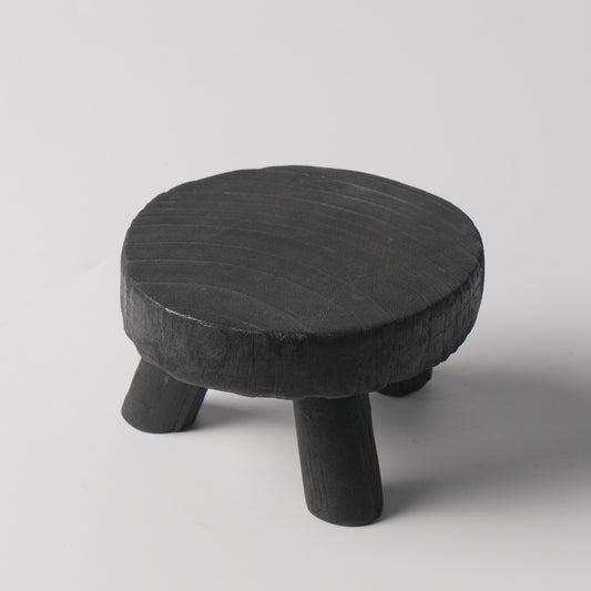 Wabi-Sabi Charred Wood Sculptural Tea Table
