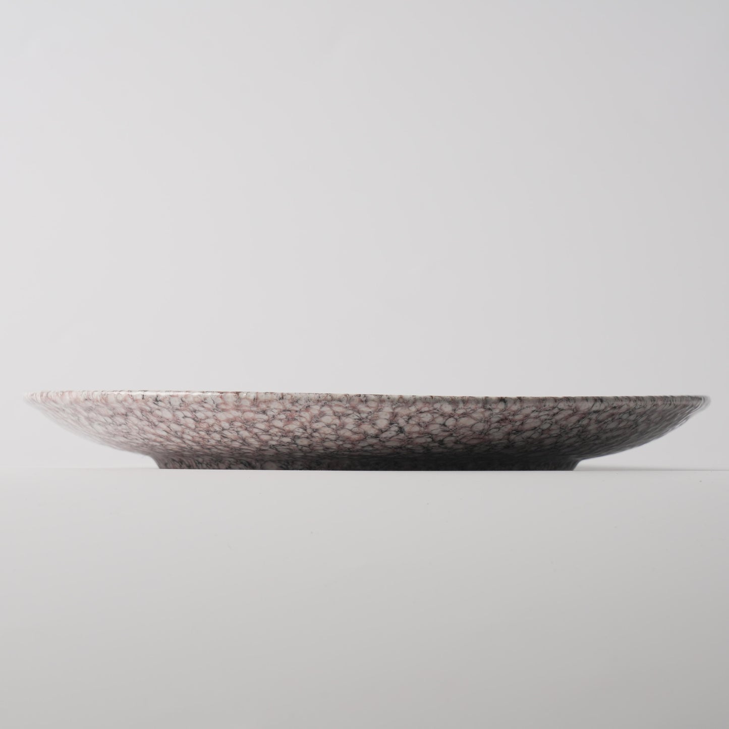 Blush Marble Cell Glaze Shallow Ceramic Plate