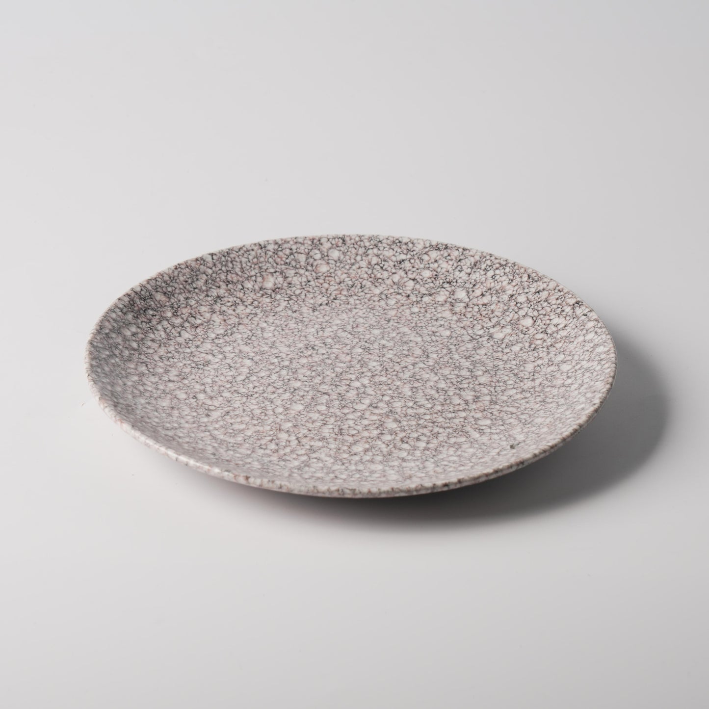 Blush Marble Cell Glaze Shallow Ceramic Plate