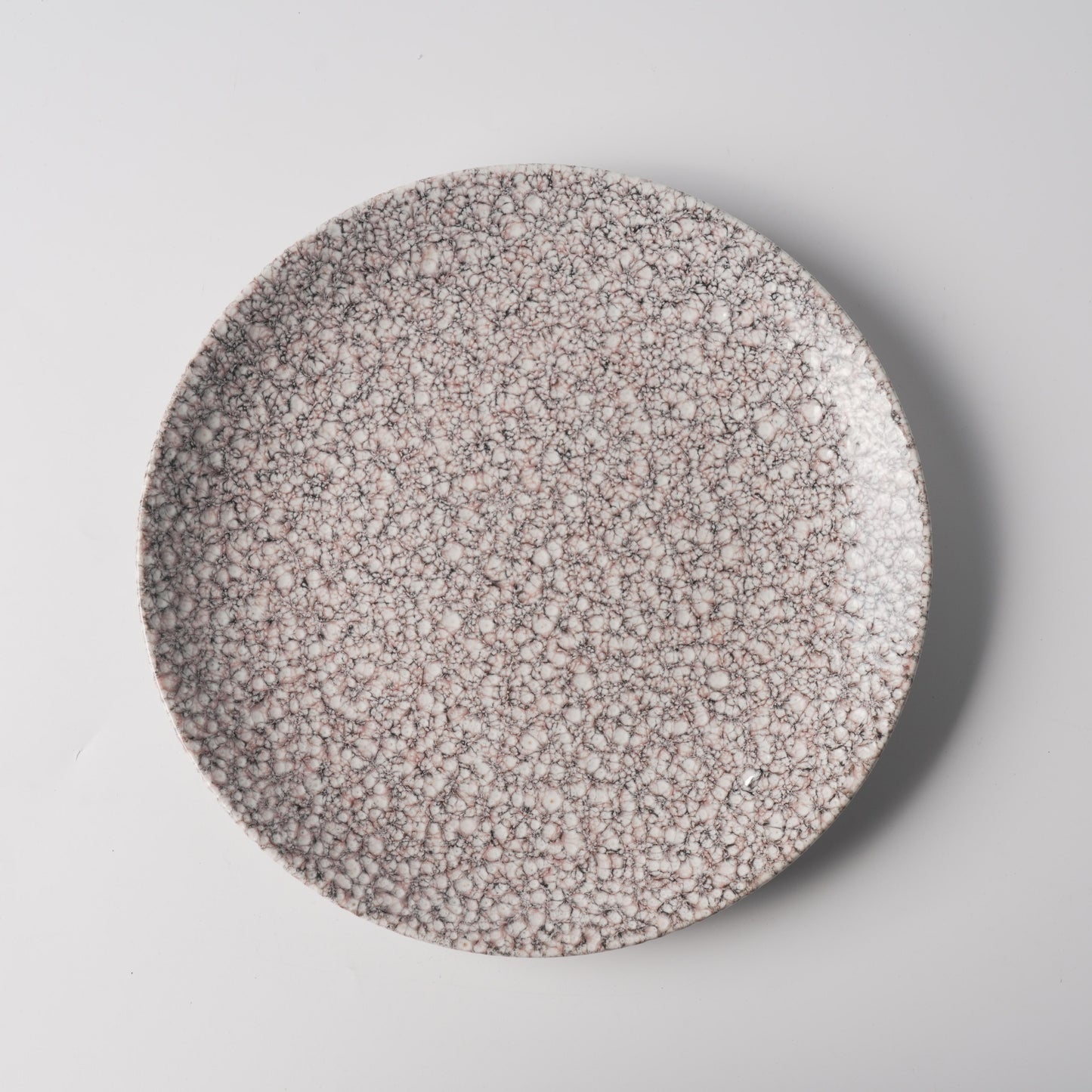 Blush Marble Cell Glaze Shallow Ceramic Plate