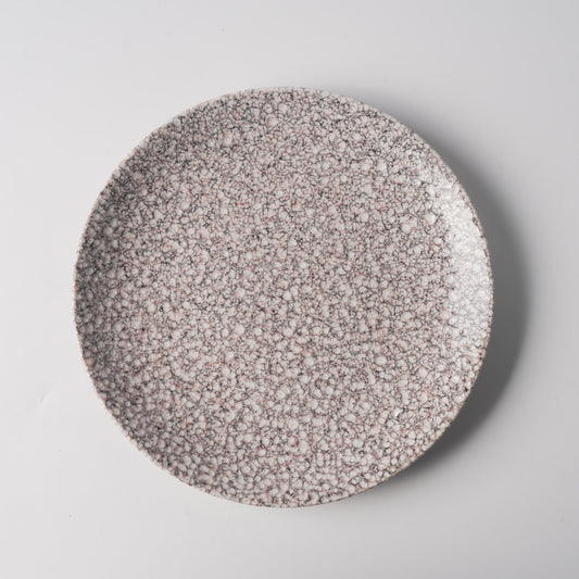 Blush Marble Cell Glaze Shallow Ceramic Plate