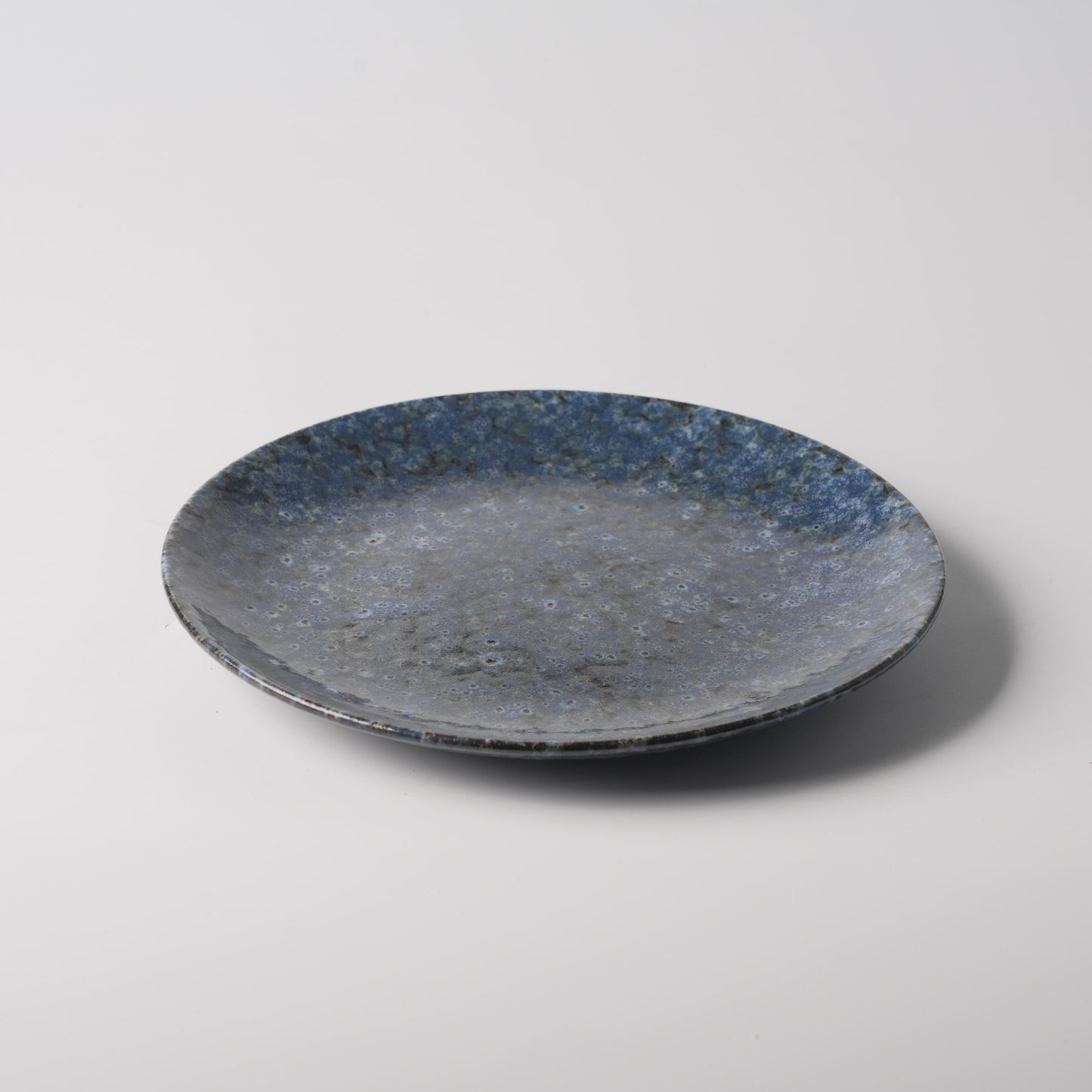 Deep Sea Bubble Glaze Shallow Ceramic Plate