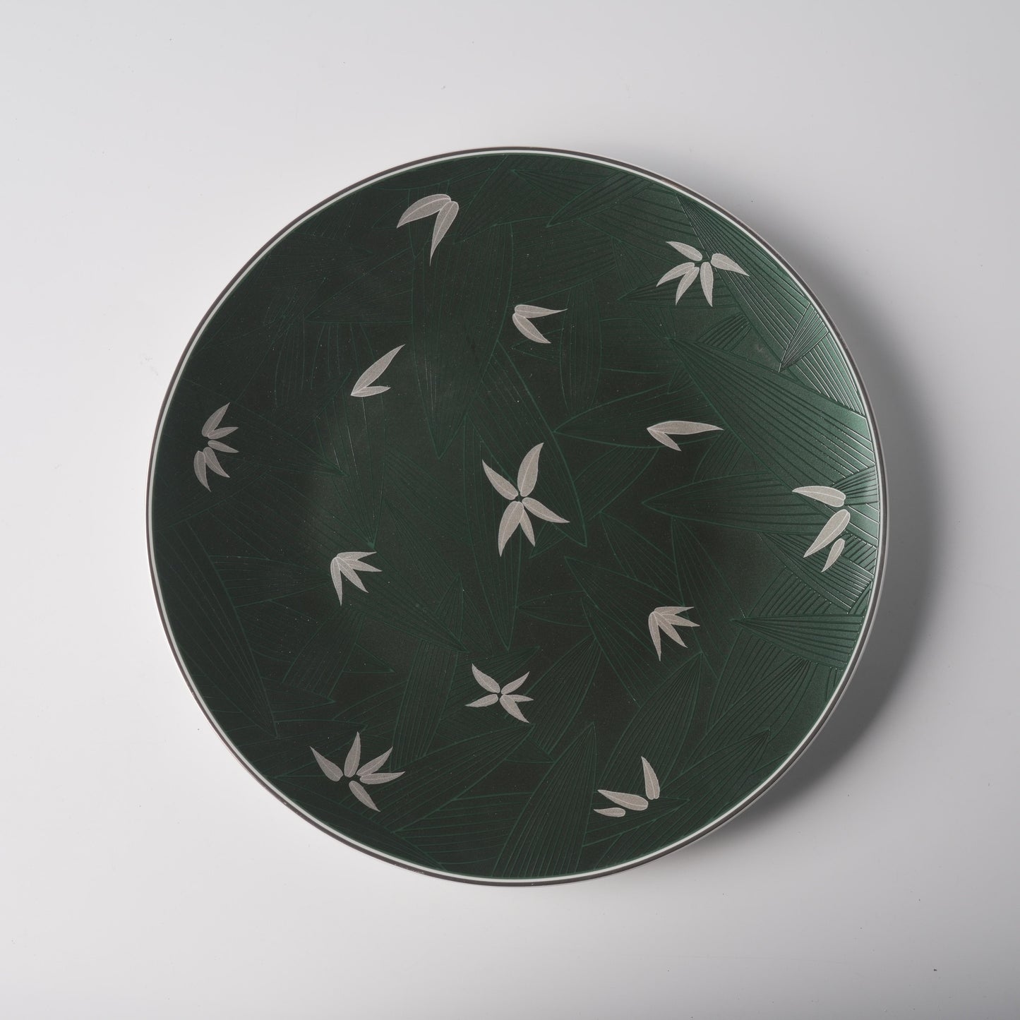 Bamboo Shadow Ceramic Dinner Plate