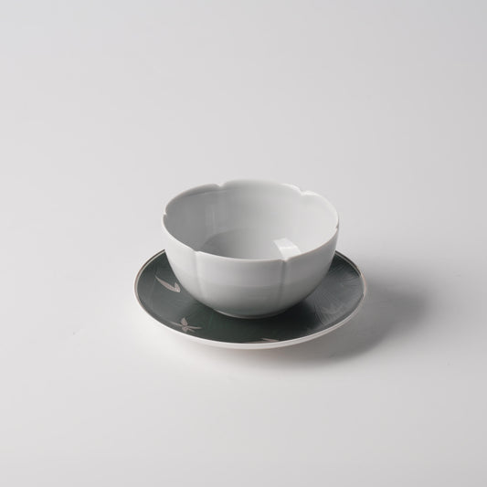 Bamboo Shadow Saucer & Lotus Petal Soup Bowl Set