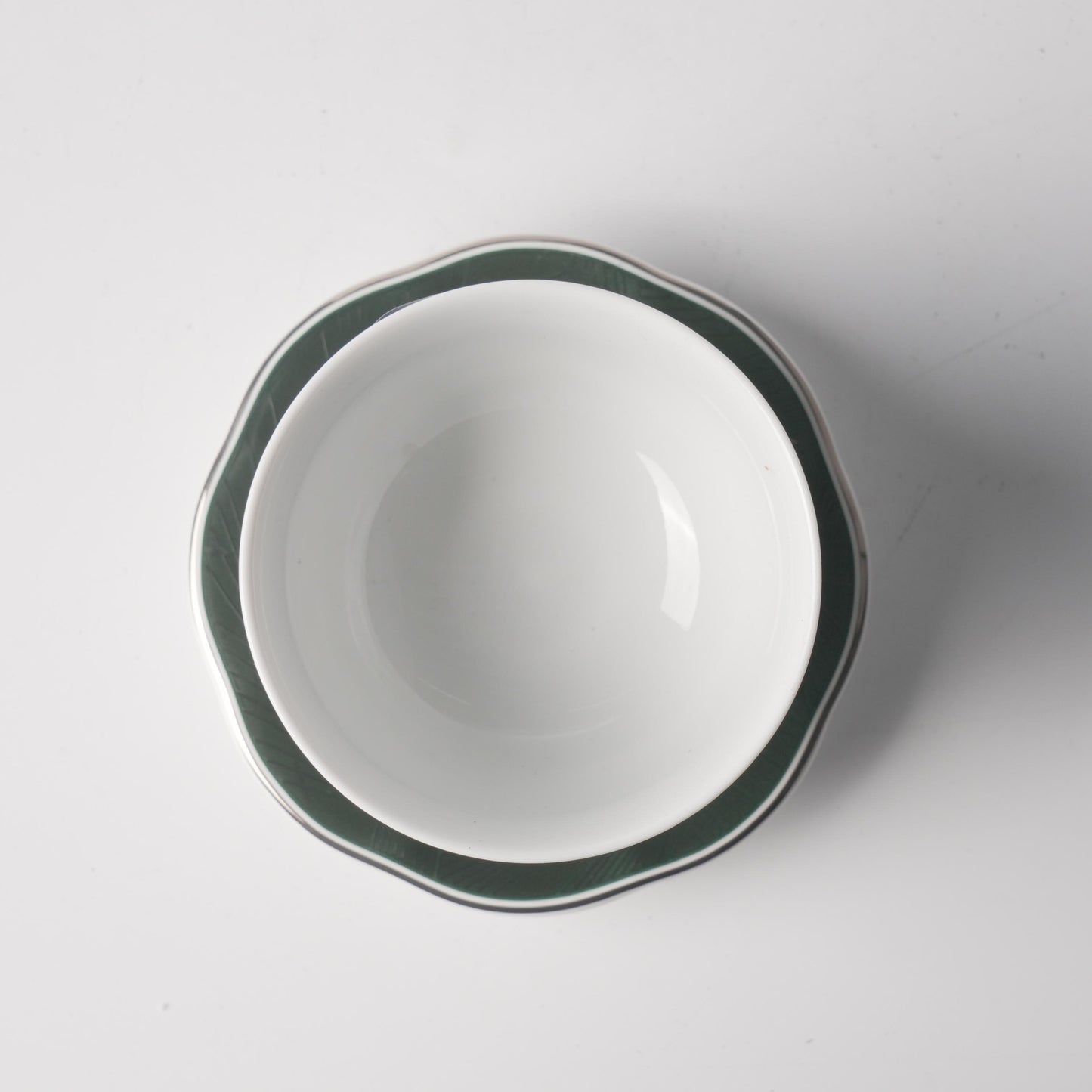 Bamboo Shadow Petal Saucer & Song Porcelain Dessert Cup Set