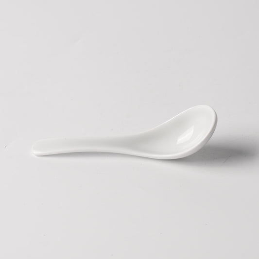 Ivory Porcelain Chinese Soup Spoon