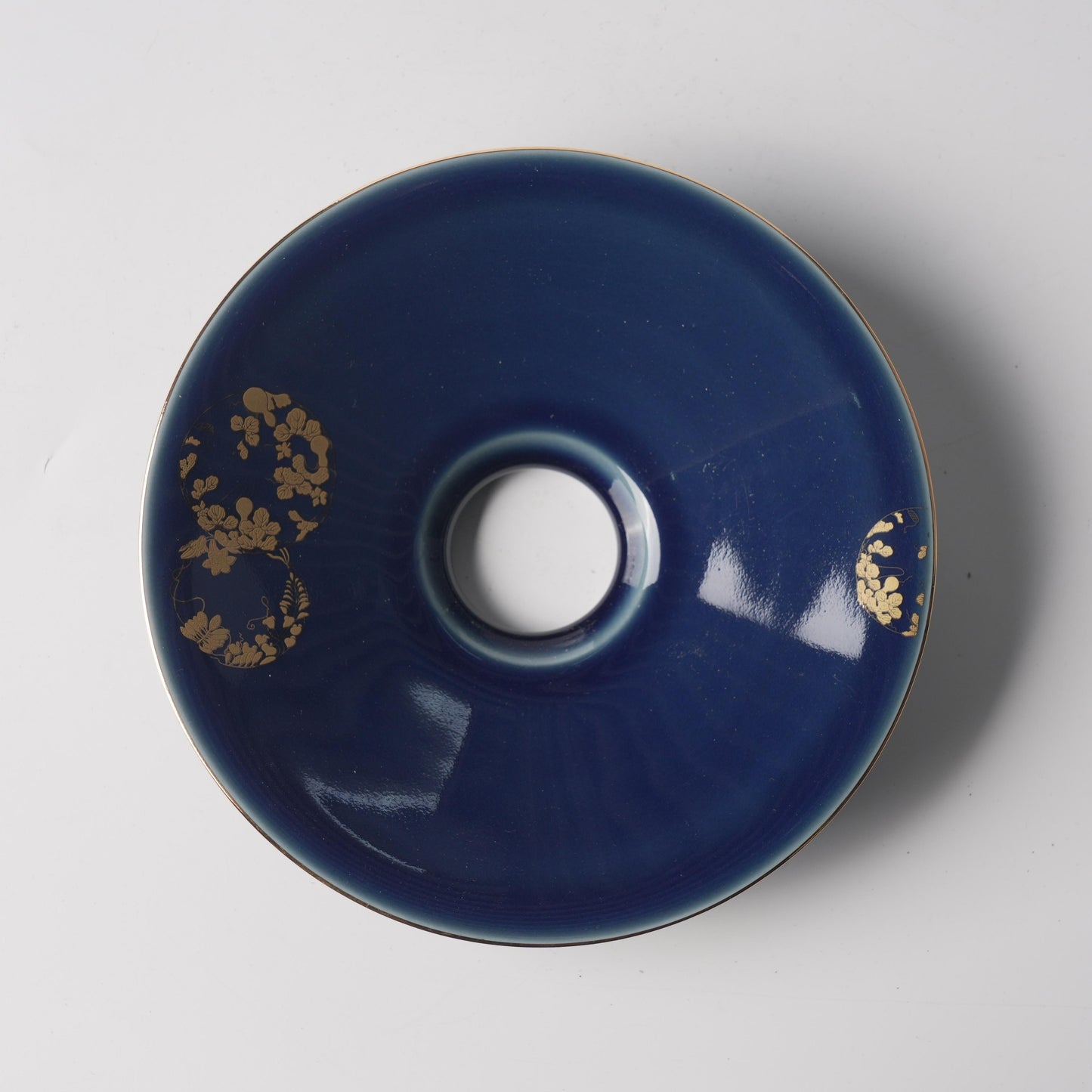 Fu Lu Gold — Gourd Vine Saucer & Ivory Double-Boiler Jar Set