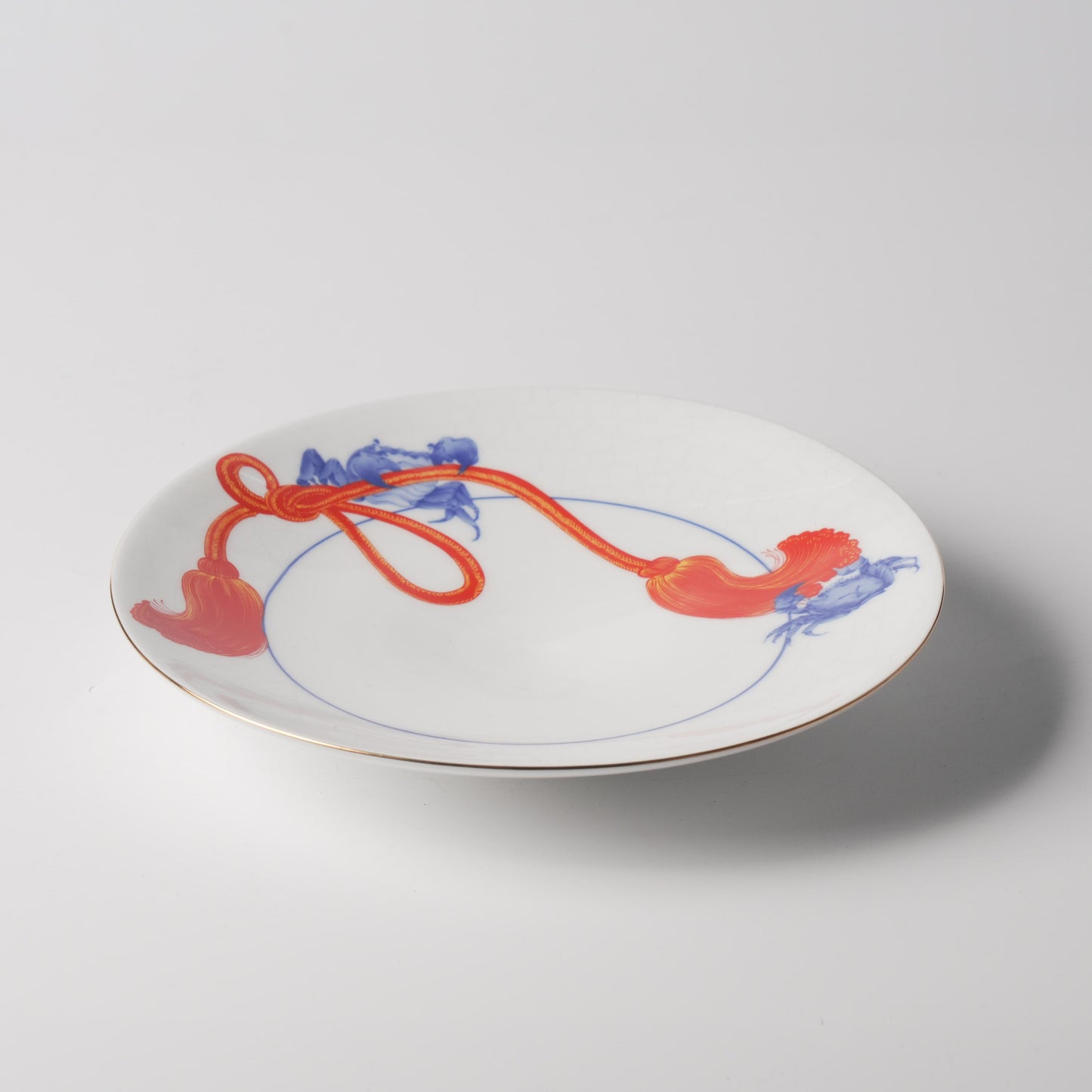 Chrysanthemum & Golden Crab — 9.5" Magnolia Shallow Plate