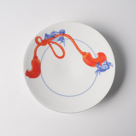 Chrysanthemum & Golden Crab — 9.5" Magnolia Shallow Plate