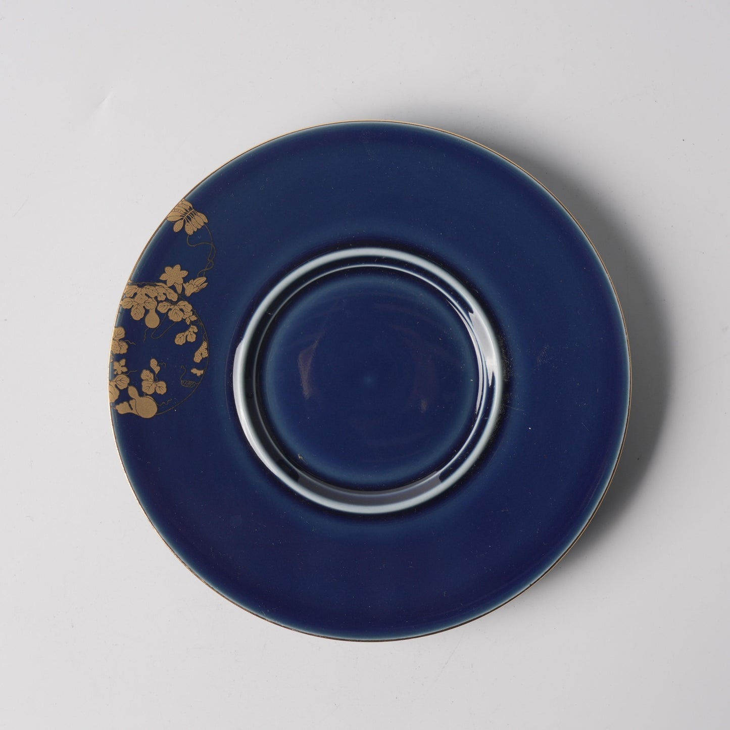 Fu Lu Gold — 6.5" Tengyun Saucer & 4" Garden Pavilion Double-Boiler Jar