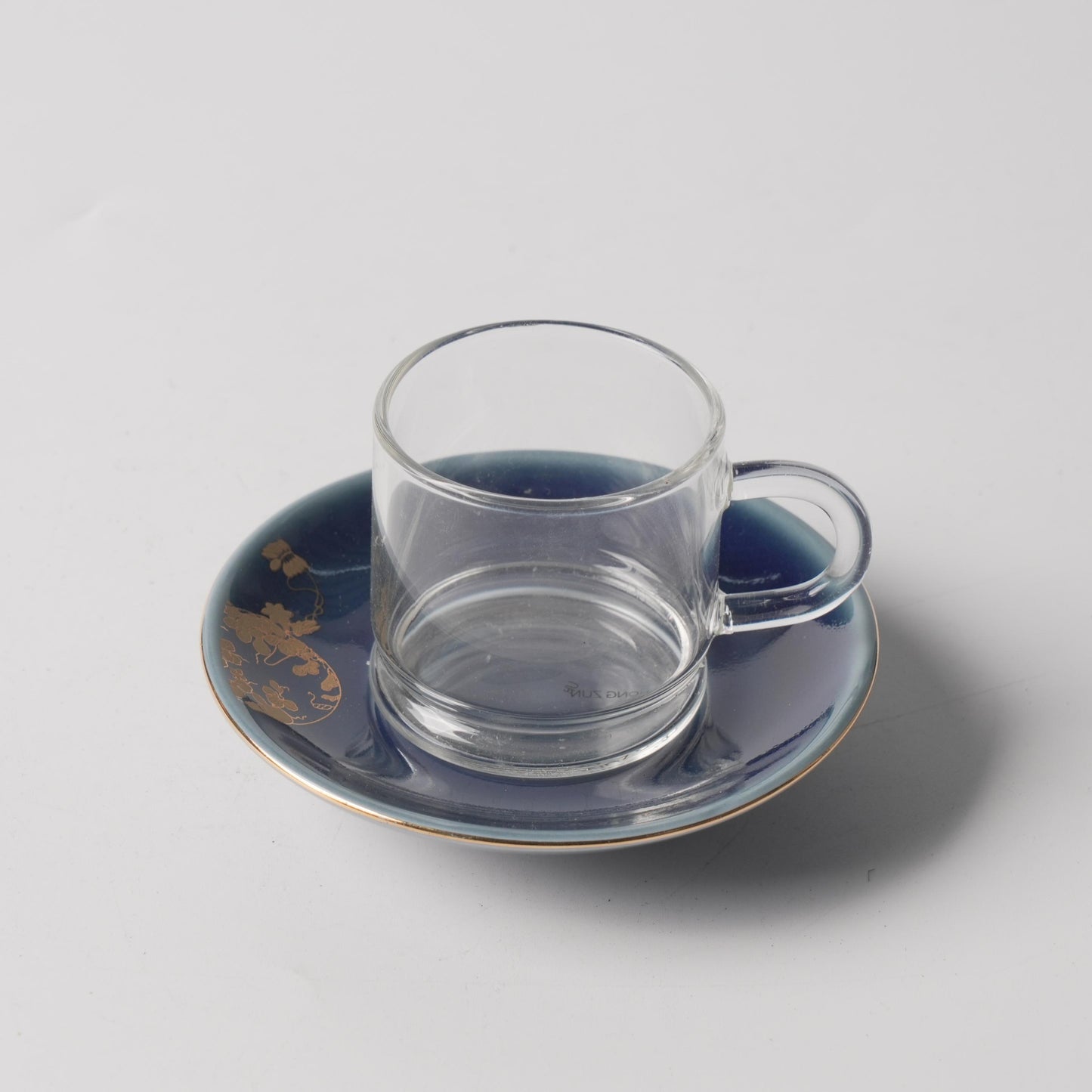 Fu Lu Gold — 4" Fuyao Saucer & 80ml Guest Glass Cup
