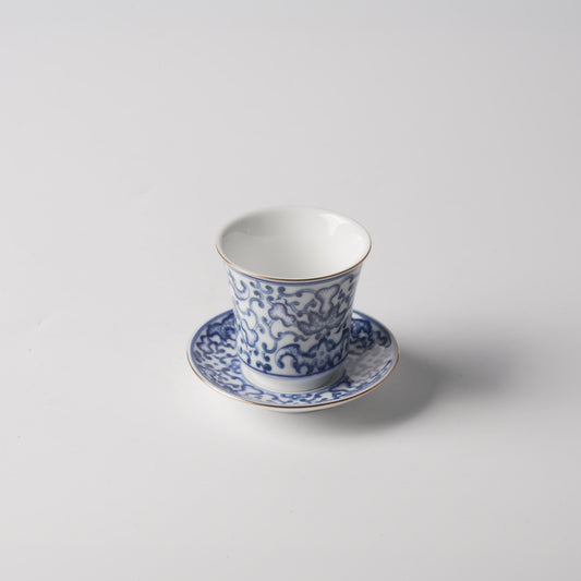 Fu Lu Gold — 3" Fuyao Tea Cup & 4" Saucer Set