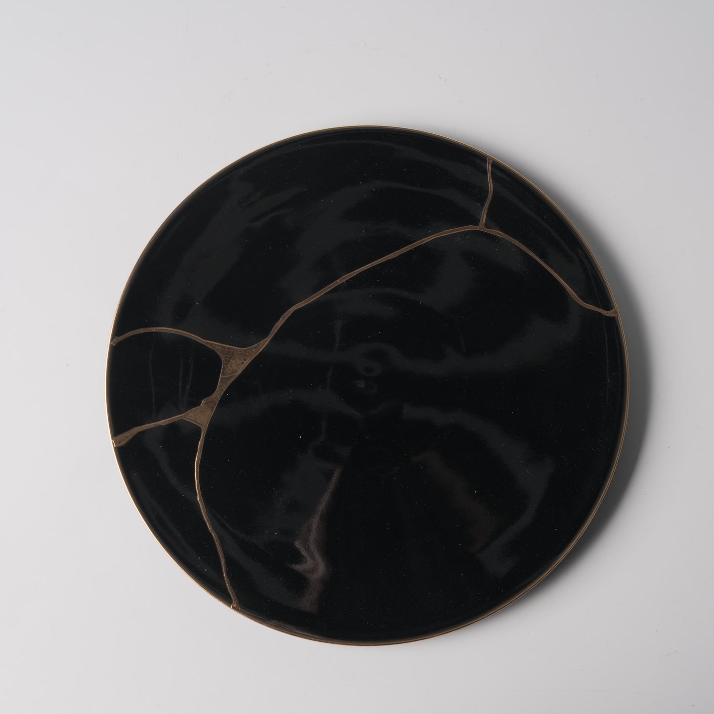 Gold Kintsugi — 11" Fuyao Flat Display Plate