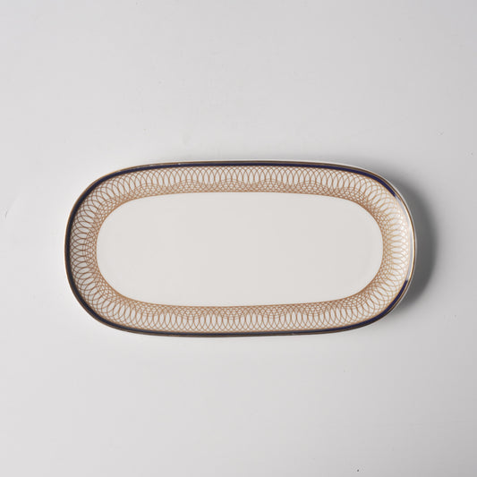 Gold Thread — 7" Shuxin Oval Towel Dish
