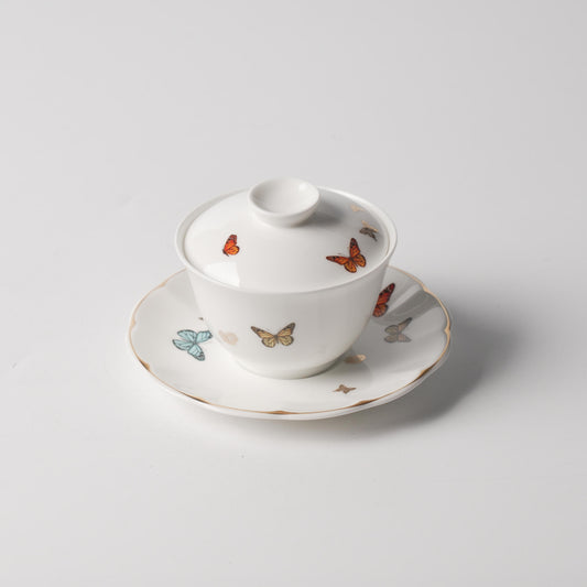 Butterfly — Gaiwan Tea Cup with Saucer