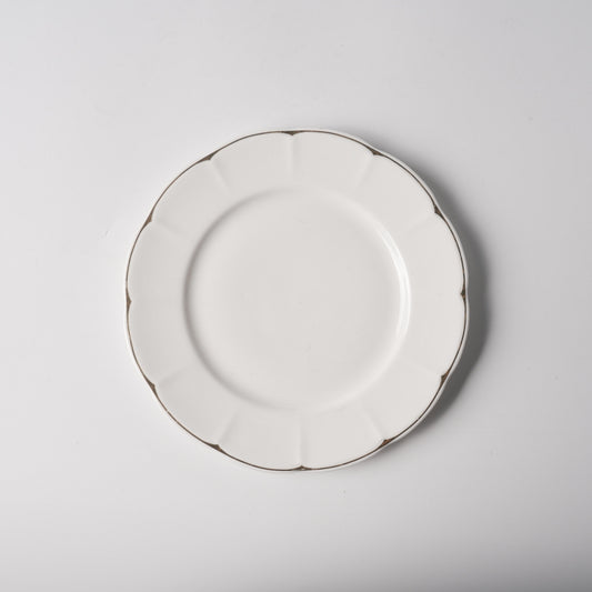 Angel — 8" Flat Plate with Gold Rim