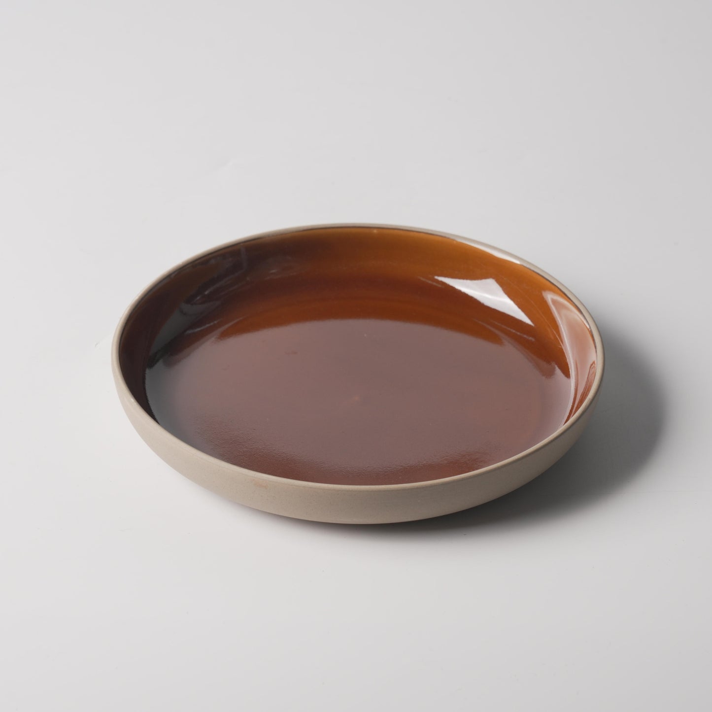 Amber Glaze Straight-Wall Deep Plate
