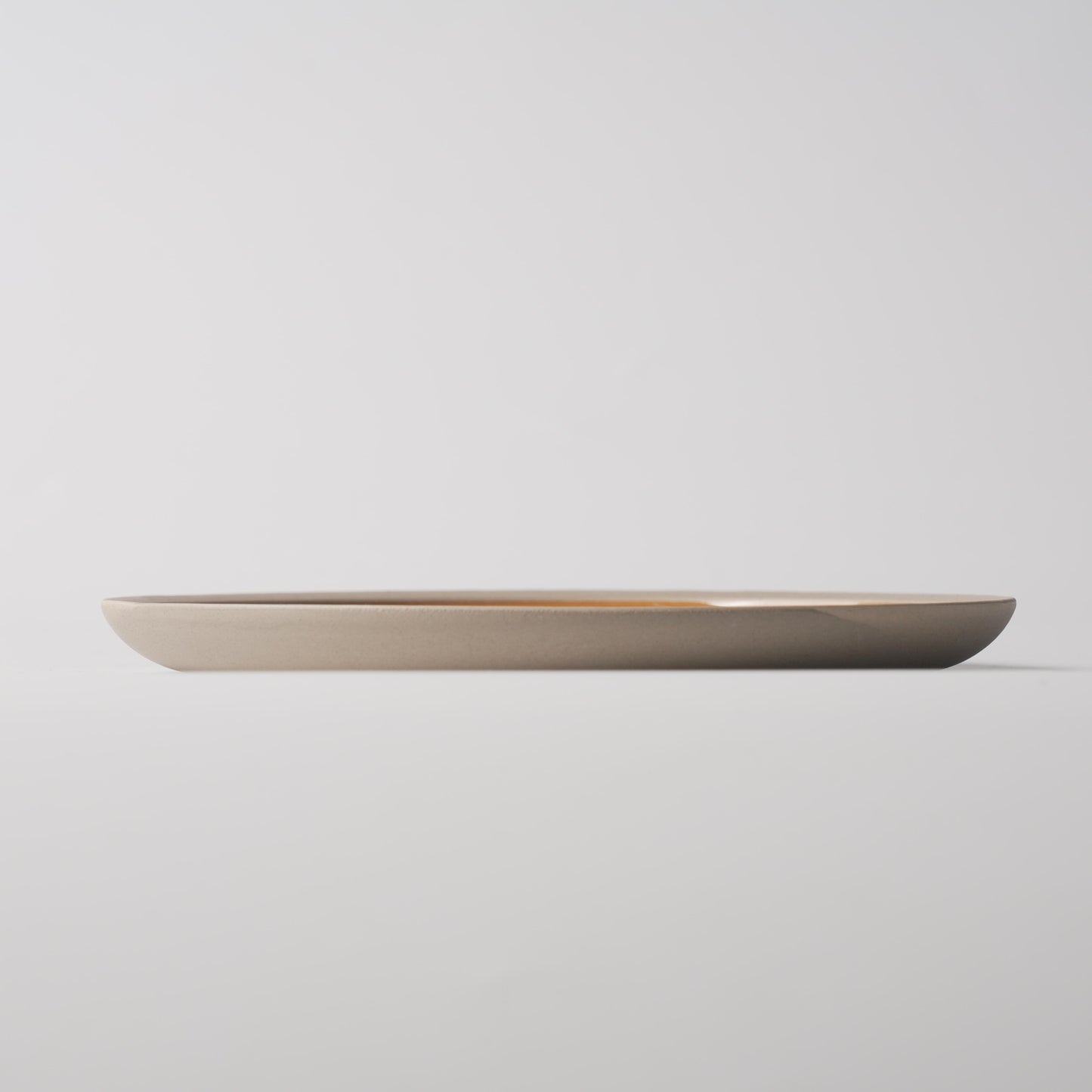 Amber Glaze Flat-Edge Shallow Plate