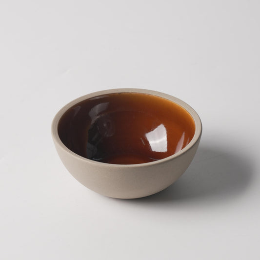 Amber Glaze Flat-Edge Bowl