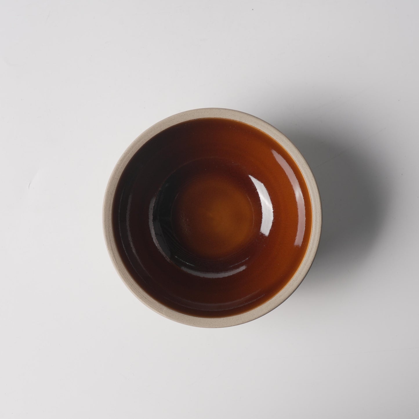 Amber Glaze Flat-Edge Bowl