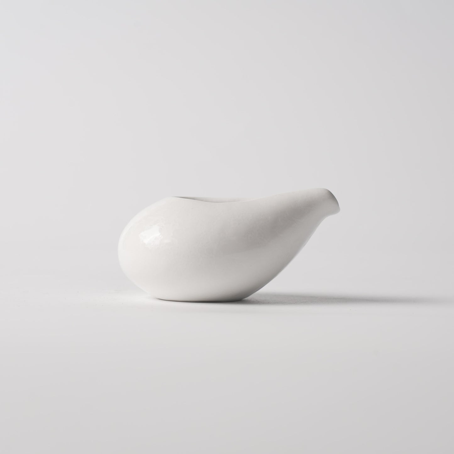 Dot Pearl White Porcelain Sauce Pitcher