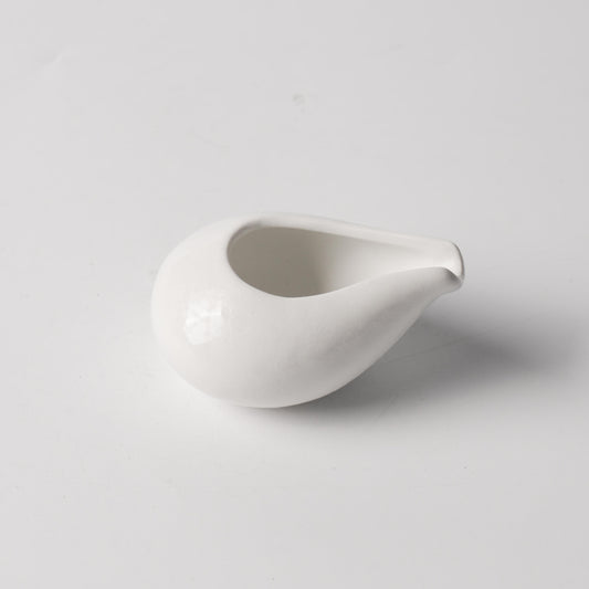 Dot Pearl White Porcelain Sauce Pitcher
