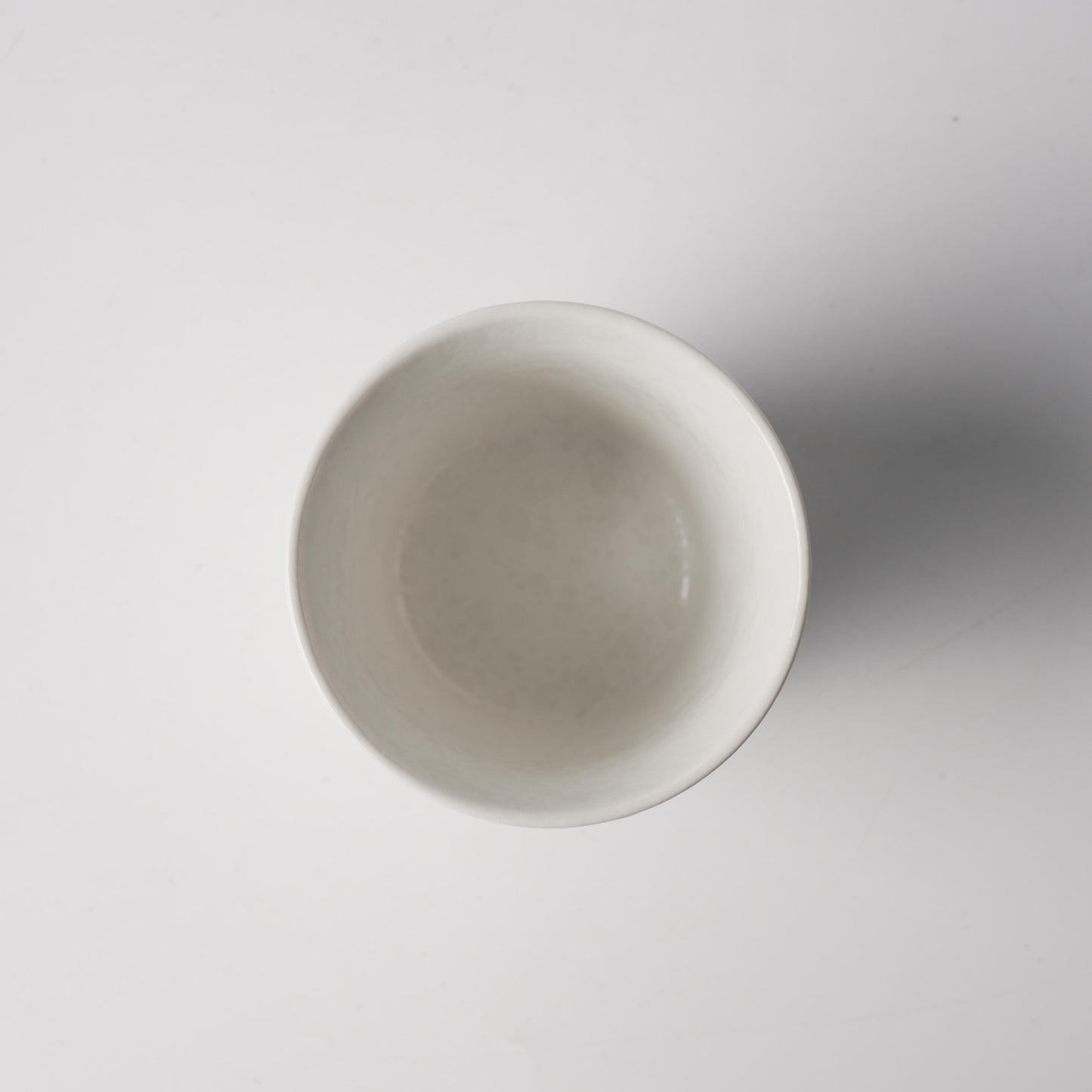 Dot Pearl White Porcelain Handleless Tapered Cup