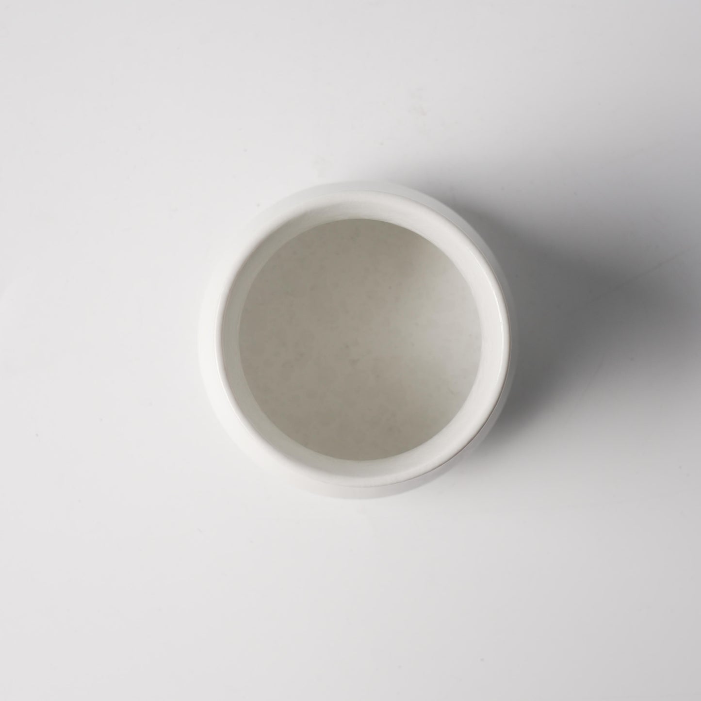 Dot Pearl White Porcelain Waisted Handleless Cup